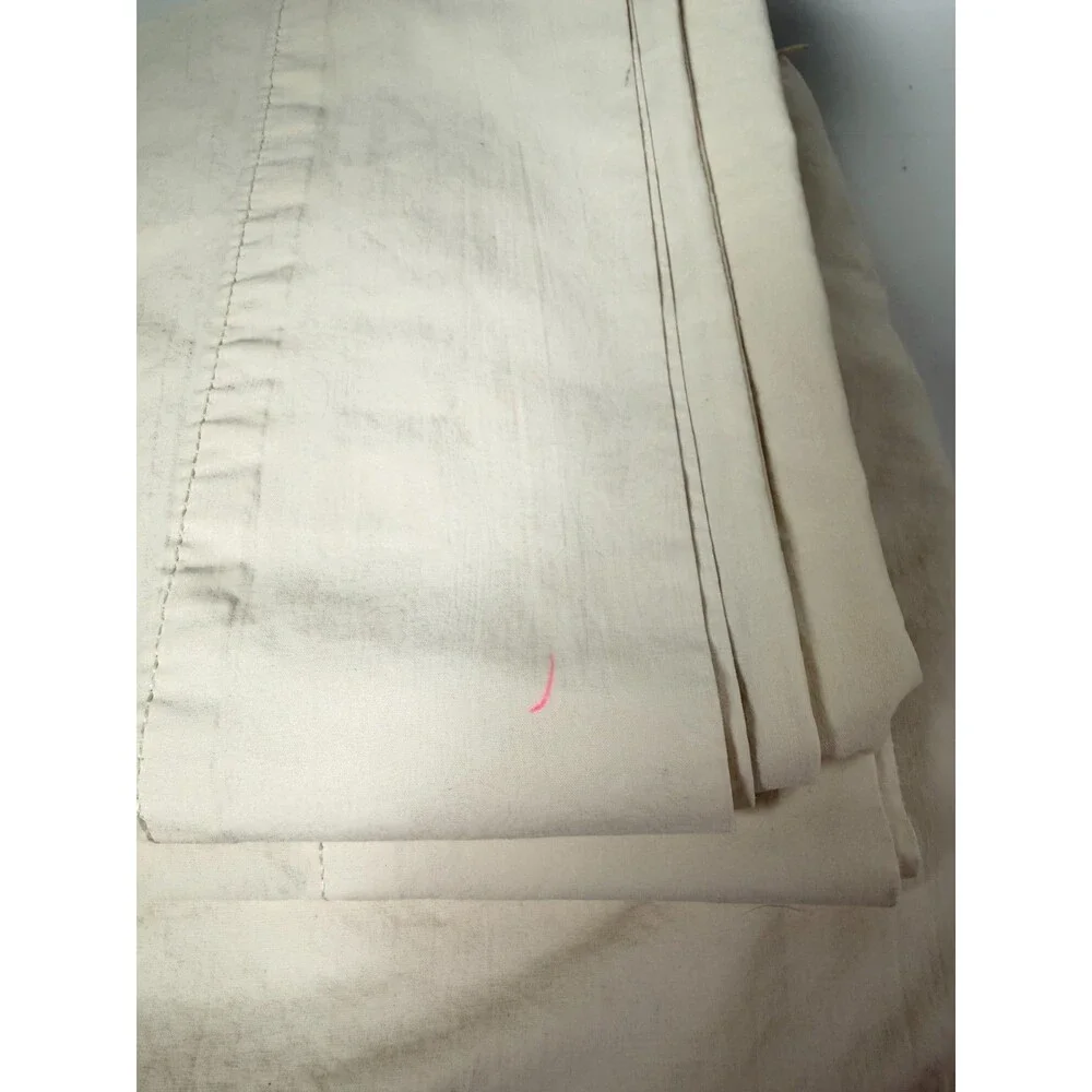 Ralph Lauren King Fitted Sheet &2 Pillowcases Ivory Cotton Luxury USA Made-READ